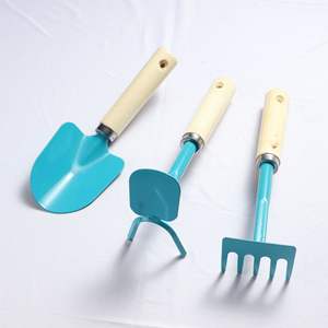 Outils de jardin en acier inoxydable, mini pelle, ensemble de trois pièces, résistant à la rouille, pour jardin potager, plantation de fleurs, utilisation en extérieur - Product Image 3