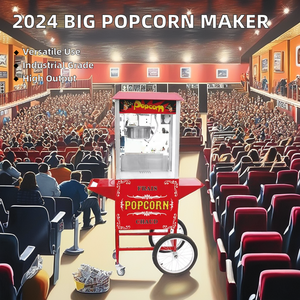 صيني بيع بالجملة آلة الفشار التجارية الصناعية عربة كهربائية أوتوماتيكية كبيرة لسينما السينما - Product Image 2