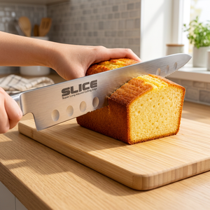 Seki Japan Wave Blade Kochmesser 21cm Vollmetallgriff Satin-Finish Kunststoffgriff Gezahnte Klinge |   Bäckerei-Profi |   Gifu - Product Image 3