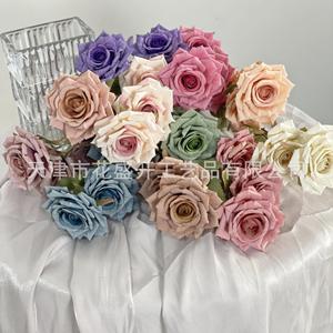 Ramo de Flores Artificiales Manta Rose, Seda de Alta Simulación, Decoración para Bodas y Hogar - Product Image 1