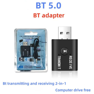 Adaptateur USB <span class=keywords><strong>sans</strong></span> <span class=keywords><strong>fil</strong></span> 2 en 1, transmetteur 5.0 <span class=keywords><strong>pour</strong></span> ordinateur, téléviseur, ordinateur portable, haut-parleurs de voiture, adaptateur <span class=keywords><strong>casque</strong></span>, récepteur BT - Product Image 3