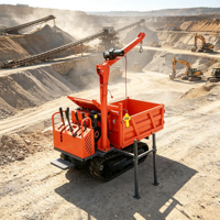 Kompakter Diesel-Raupenlader Mini-Dumper 1 Tonne Selbstkippend Kraftstoffeffizient Hydraulikpumpe Motor Hoher Lastmoment für