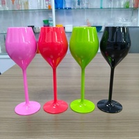 Gobelets à vin réutilisables sans BPA, verres à vin en plastique incassable avec un design élégant pour les fêtes et les mariages