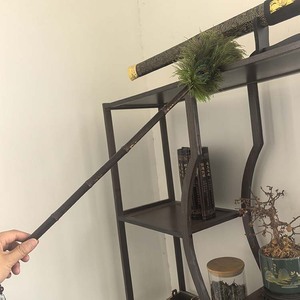 <span class=keywords><strong>Plumeau</strong></span> de plumes de paon et d'autruche Vintage Portable pour le balayage de la poussière à la maison et l'utilisation de la voiture <span class=keywords><strong>plumeau</strong></span> de décoration de l'espace électrostatique - Product Image 2