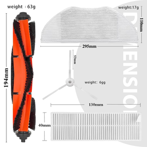 อะไหล่สำหรับหุ่นยนต์ดูดฝุ่น Xiaomi Mijia G1 แปรงหลัก แปรงข้าง ผ้าถูพื้น ไส้กรอง HEPA - Product Image 2