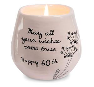 ขอให้ทุกความปรารถนาของคุณเป็นจริงสุขสันต์วันเกิด60th-เชิงเทียนถั่วเหลืองขนาด8ออนซ์พร้อมไส้ตะเกียงในภาชนะเซรามิกสีชมพู8ออนซ์-กลิ่น100: - Product Image 1