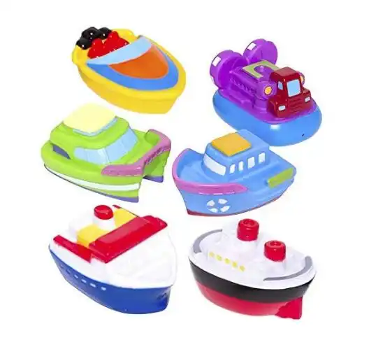 Los niños barco juguetes de baño niños bebé bañera agua jugando barcos flotantes de caucho juguete adiós niños Baño de Juguetes