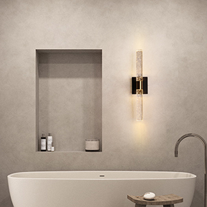 Luces LED de pared de cristal de aluminio, lámparas de pared decorativas para interiores, accesorio de iluminación de pared moderno para el hogar, dormitorio, baño, sala de estar - Product Image 5