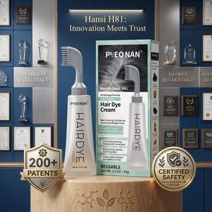 <span class=keywords><strong>Tinta</strong></span> <span class=keywords><strong>per</strong></span> <span class=keywords><strong>Capelli</strong></span> Nera Permanente a Base di Erbe, Facile da Usare a Casa, Copertura <span class=keywords><strong>Capelli</strong></span> <span class=keywords><strong>Bianchi</strong></span>, Colore Grigio Crema, Prodotto da Fabbrica - Product Image 2