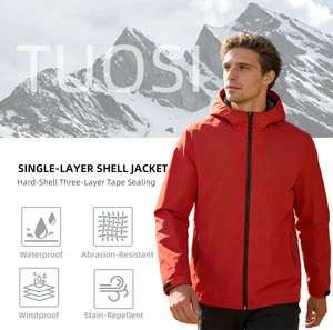 Leichte, atmungsaktive, winddichte und wasserdichte <span class=keywords><strong>Softshell</strong></span>-Jacke mit Reißverschluss für Damen und Herren, für alle Jahreszeiten, Wandern, Trekking, Radfahren, Outdoor-Aktivitäten - Product Image 6