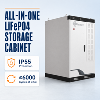 Dizel PV Uyumlu Lezet E109S60 109kWh 60kW LiFePO4 Hava Soğutmalı Ticari Endüstriyel Enerji Depolama Kabini IP55