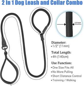 Correa de perro de entrenamiento largo de nuevo diseño Correa de perro de entrenamiento antienredos de nailon duradero con asa acolchada - Product Image 6