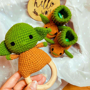 Set Regalo Personalizzato per Neonati, Baby <span class=keywords><strong>Yoda</strong></span>, Regali per Bambina, Regali per Bambino, Regalo per Baby Shower, Cesto per Neonati, Natale, Personalizzabile - Product Image 1