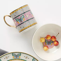 Mug en céramique fine de luxe, mosaïque dorée, bougie à mèche en bois, fournitures de fabrication de bougies DIY, carton pour la rentrée scolaire