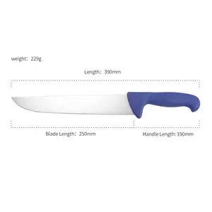 Carving Knife 10 Inch 50CR15Mov Stainless Steel Chef Butcher Knife German Steel PP Handle Kitchen Meat Cutting Knife
