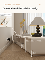 Ensemble Meuble TV et Table Basse en Bois Massif Crème, Design Minimaliste Moderne 2026 pour Salon ou Chambre à Coucher