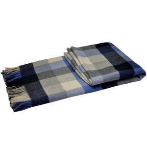 Manta de Lana Raschel BLUE PHOENIX, 100% Lana, Diseño a Cuadros, Lujosa, Personalizada, Acogedora, Suave, Cálida para Invierno, <span class=keywords><strong>Mora</strong></span> - Product Image 3