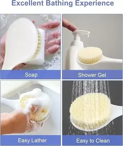 <b>Back</b> <b>Scrubber</b> Shower Brush with Long Handle <b>Back</b> <b>Scrubbers</b> for Men and Women Bath Brush Long Handle Soft Bristle - Product Image 4