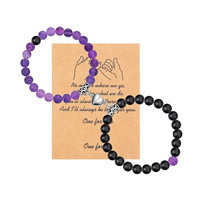 Bracelet magnétique unisexe en pierre naturelle pour couples, design couronne Yin-Yang Taiji, pierre volcanique et turquoise, pour le commerce transfrontalier