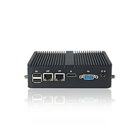 Nouvel ordinateur de bureau industriel sans ventilateur, Linux Ubuntu, double LAN, processeur quadricœur J1900, prise AU, compatible avec Win10/11, PC industriel