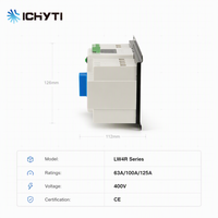 Interrupteur de transfert automatique CHYT LW4R série 4 pôles ATS 125A 400V double alimentation 2 entrées 1 sortie pour système solaire photovoltaïque