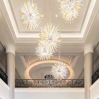 Luminaires suspendus de haute fiabilité pour couloir d'hôtel, villa, escalier, personnalisables, grands et longs, lustres pour projets