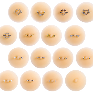 Couvre-mamelon d'anneaux de mamelon non piercing adhésif en silicone de mode sexy - Product Image 6