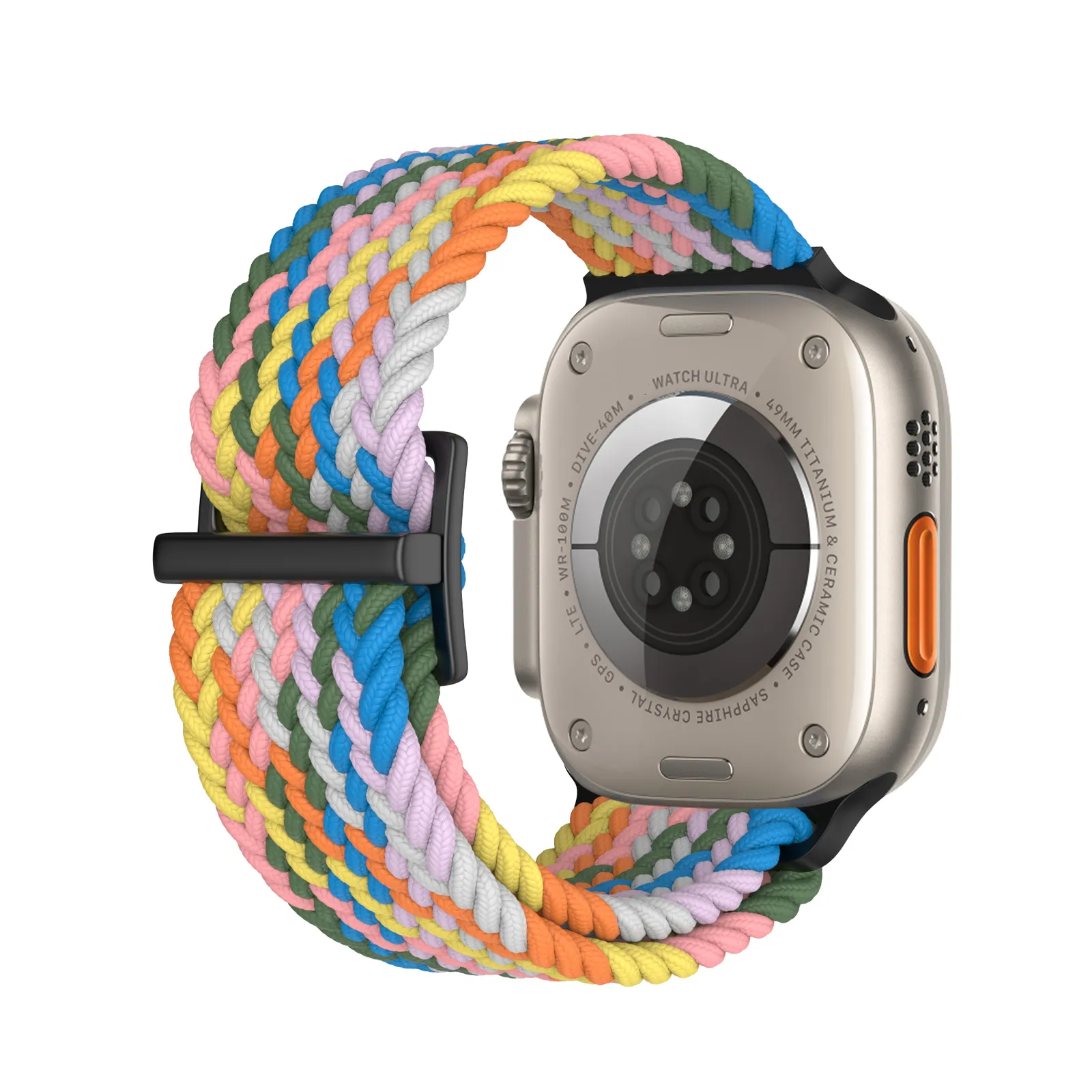 Diseño Mini hebilla magnética estilo deportivo tela tejida elástica suave nueva correa de reloj transpirable para Apple Watch Band Nylon