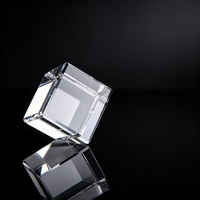 Cube en cristal K9 double face de haute qualité, vente directe d'usine, cube en cristal gravé en 3D personnalisable