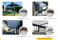 Amas LED Işıklı Motorlu Alüminyum Panjurlu Pergola Gölgelikli Kamelya Veranda Bahçe Arka Bahçe Biyoklimatik Pergola Kiti