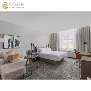 Coronado <span class=keywords><strong>Plaza</strong></span> IHG Cama doble de lujo Roble Melamina MDF Hotel Dormitorio Muebles Apartamento Proyecto comercial al por mayor - Product Image 2