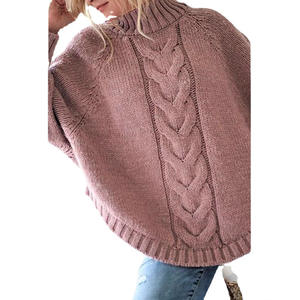 Factory <span class=keywords><strong>Outlet</strong></span> Jersey largo de punto coreano para <span class=keywords><strong>mujer</strong></span> Poliéster/Algodón Europeo Americano Transfronterizo Otoño Invierno Nueva colección - Product Image 4