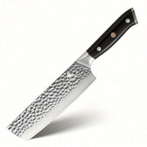 USA Mairun Professional 8-Inch G10 Damascus Hammering Chef's <b>Knife</b> Wood Eco-Friendly Ambidextrous Stainless Carbon Steel - Product Image 5