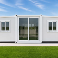 Maison modulaire moderne en conteneur, structure en acier imperméable, villa préfabriquée, aménagement flexible