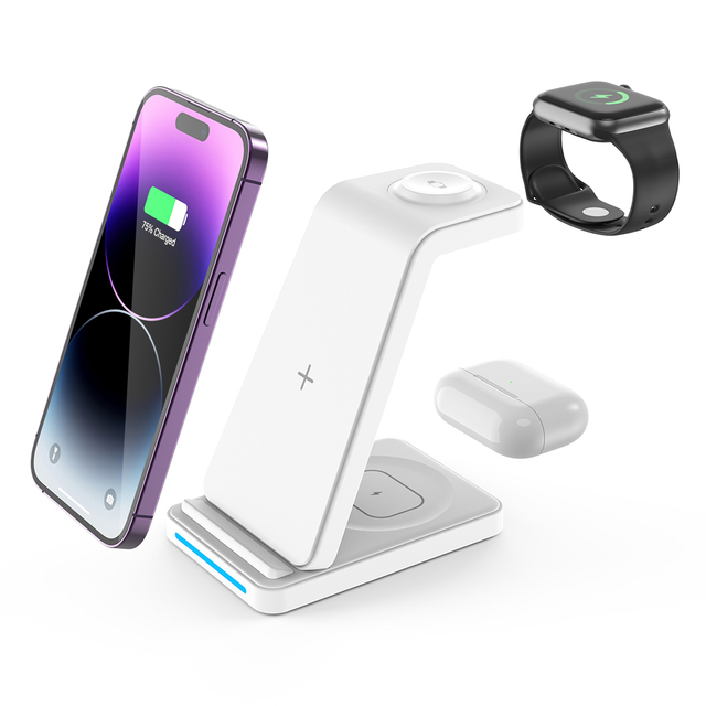 OEM Wholesale Multifunction 3 in 1 Phone Fast Charging Wireless Charger Station for apple Smart Watch