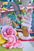 Sculptures en mousse personnalisées, artisanat en polystyrène, personnage, crème glacée, événements de jeu, décoration géante de beignets, faux cupcakes, fête, bonbons