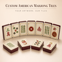 Tuiles de Mahjong de haute qualité, couleur personnalisée, style chinois classique, pour salle de jeux d'hôtel