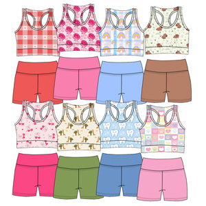 Novedad en Conjunto <span class=keywords><strong>de</strong></span> Yoga <span class=keywords><strong>de</strong></span> Chaleco y Shorts para Niños con Diseños Personalizados - <span class=keywords><strong>Ropa</strong></span> Deportiva <span class=keywords><strong>de</strong></span> Alta Calidad para Niñas - Product Image 1