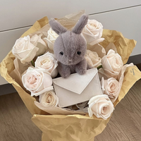 Peluche Jelly Cat Messenger Bunny, poupée mignonne, cadeau de vacances pour célébrités d'Internet, vente en gros transfrontalière
