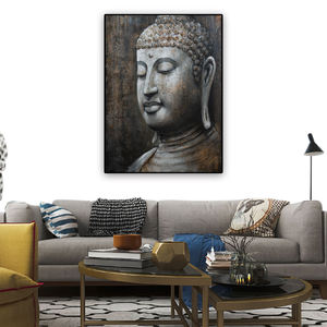 Cuadro Decorativo de Buda Pintado a Mano, Arte de Pared en Lienzo con <span class=keywords><strong>Imagen</strong></span> de Buda Indio, Venta al Por Mayor, Alta Calidad - Product Image 2