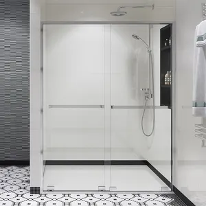 ขายส่ง แถบแม่เหล็กประทับตราประตูห้องอาบน้ำฝักบัว-ประตูห้องอาบน้ำที่กำหนดเองยางซีลแถบแม่เหล็กกระจกบานเลื่อนประตูห้องอาบน้ำฝักบัวที่มีล้อฮาร์ดแวร์