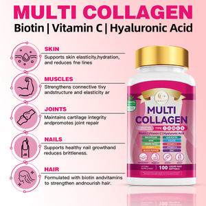Biotin ve hyaluronik asit ile DUOZI çok kollajen kompleksi cilt, saç, çivi, eklem ve kasları Softgels destekler - Product Image 3