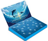 24 leurres souples en forme de crayon, plaques métalliques et paillettes, 403g, assortiment de pêche en boîte surprise de Noël, cadeau pour divers poissons et animaux aquatiques, en plastique
