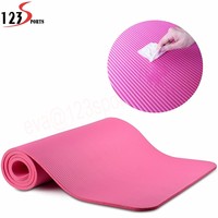 Estera de yoga antideslizante gruesa grande ecológica NBR de alta densidad para ejercicio físico colorida y duradera