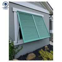 Prima Bahama Volets fenêtres Fenêtre d'auvent en aluminium anti-ouragan Fenêtre à persiennes en aluminium personnalisée