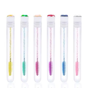หลอดแปรงปัดขนตาแบบใช้ซ้ำได้ กล่องใส่แปรงมาสคาร่าแบบพกพา พร้อมที่ทำความสะอาดแปรงเขียนคิ้วแบบเจาะรู - Product Image 3