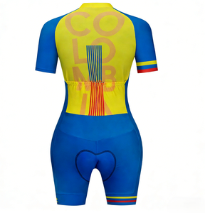 ชุดว่ายน้ำแบบซับลิเมชั่น ZEDE สำหรับวิ่ง ไตรกีฬา ฤดูร้อนใหม่ เสื้อแขนสั้น กางเกงขาสั้น ชุดวันพีซ แห้งเร็ว ระบายอากาศได้ดี - Product Image 3