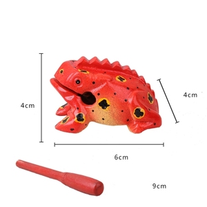 En gros, Jouet en bois sculpté à la main, grenouille multicolore tachetée, instrument de percussion Guiro, bruiteur pour enfant - Product Image 6