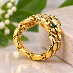14K <b>Gold</b> Mens <b>Ring</b> 2.90 Gram Handmade Traditional Wedding <b>Ring</b> with Cubic Zirconia Gemstone Jewellery for Men - Product Image 5