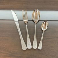 Dinyon OEM/ODM – Ensemble de couverts de luxe en acier inoxydable, modèle Tournesol, finition miroir, motif exquis, couteau à steak, fourchette, cuillère